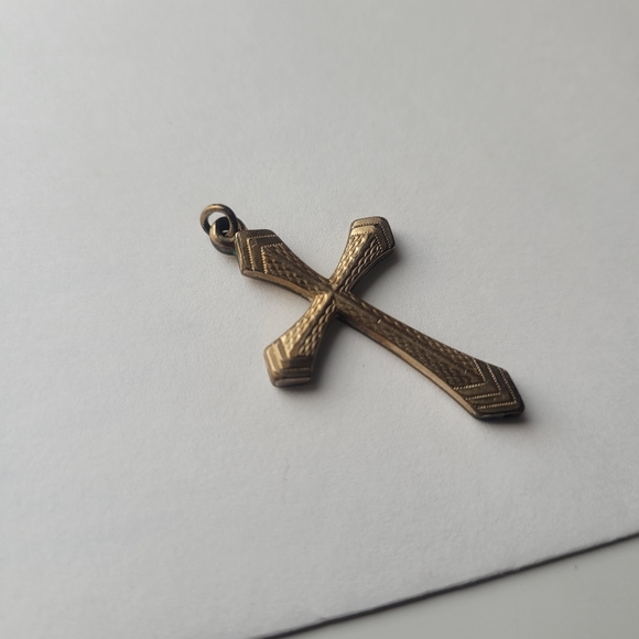 Vintage Forstner 1/20 10kt gf cross pendant - Picture 3 of 8